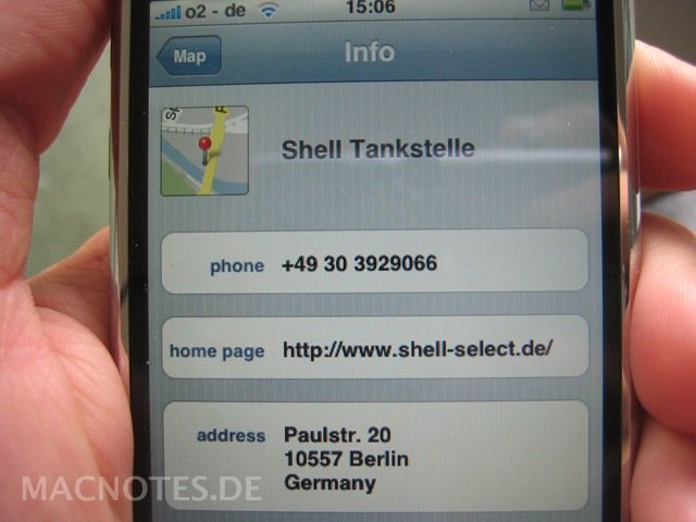 Google Maps auf dem iPhone 2G