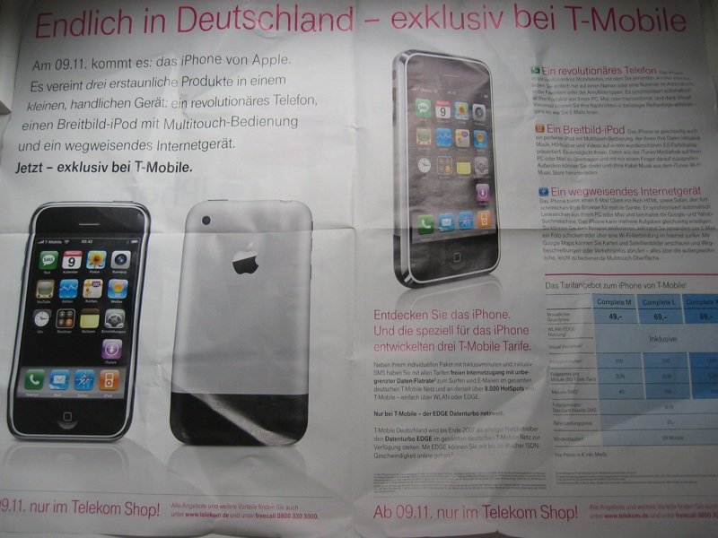 iPhone - Flyer der Telekom