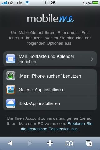 MobileMe - iDisk Zugriff auf iPhone