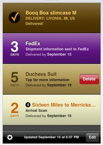 Delivery Status Touch Delivery Status Touch