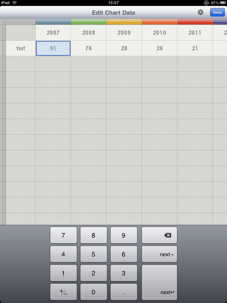 Pages für iPad - Tabelle editieren