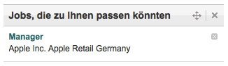 Xing - Job-Vorschlag Apple