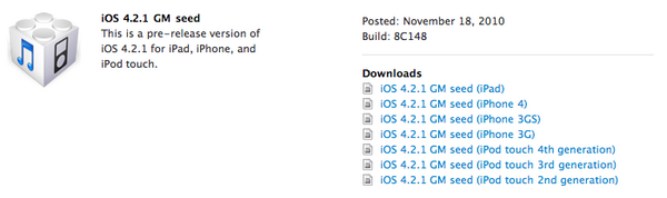iOS 4.2.1 iOS 4.2.1