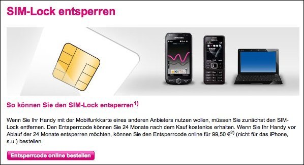 SIM-Lock entsperren SIM-Lock entsperren