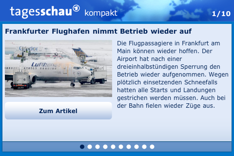 Tagesschau-App - iPhone-Ansicht im Querformat