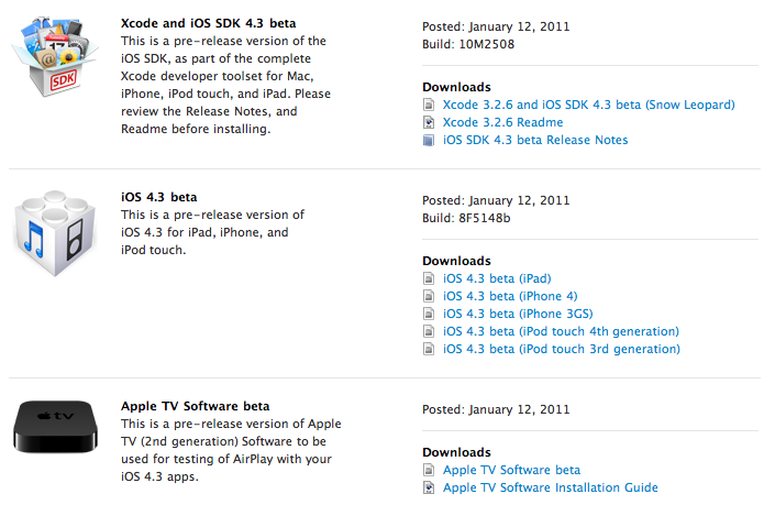 iOS 4.3 iOS 4.3