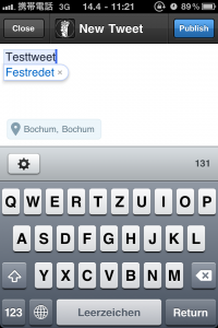 Tweetbot - neuen Tweet verfassen