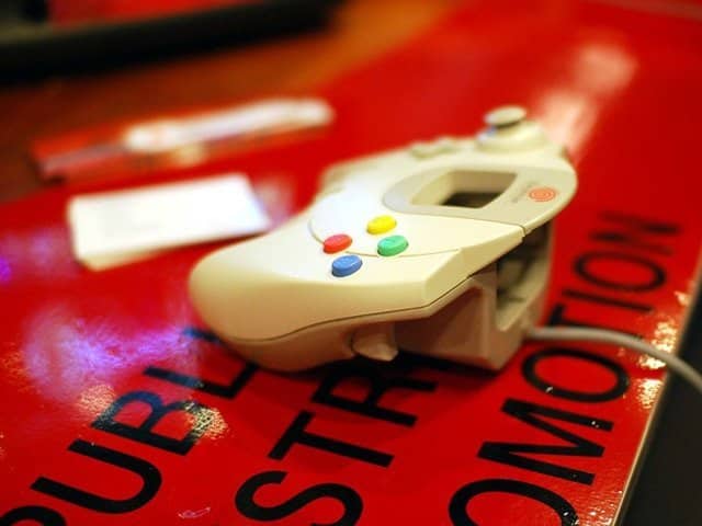 Dreamcast-Gamepad am redspotgames-Stand Dreamcast-Gamepad am redspotgames-Stand