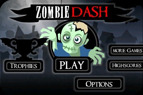 Zombie Dash – Startbildschirm Zombie Dash – Startbildschirm