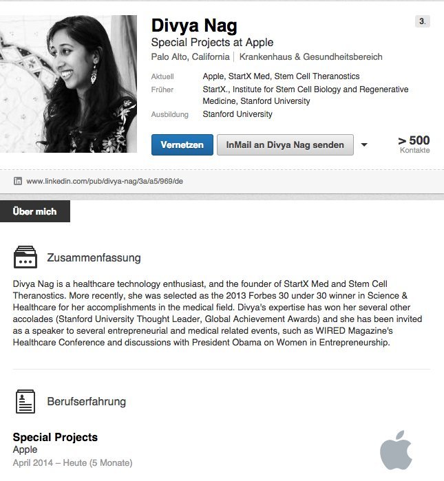 Divya Nag - LinkedIn-Profil