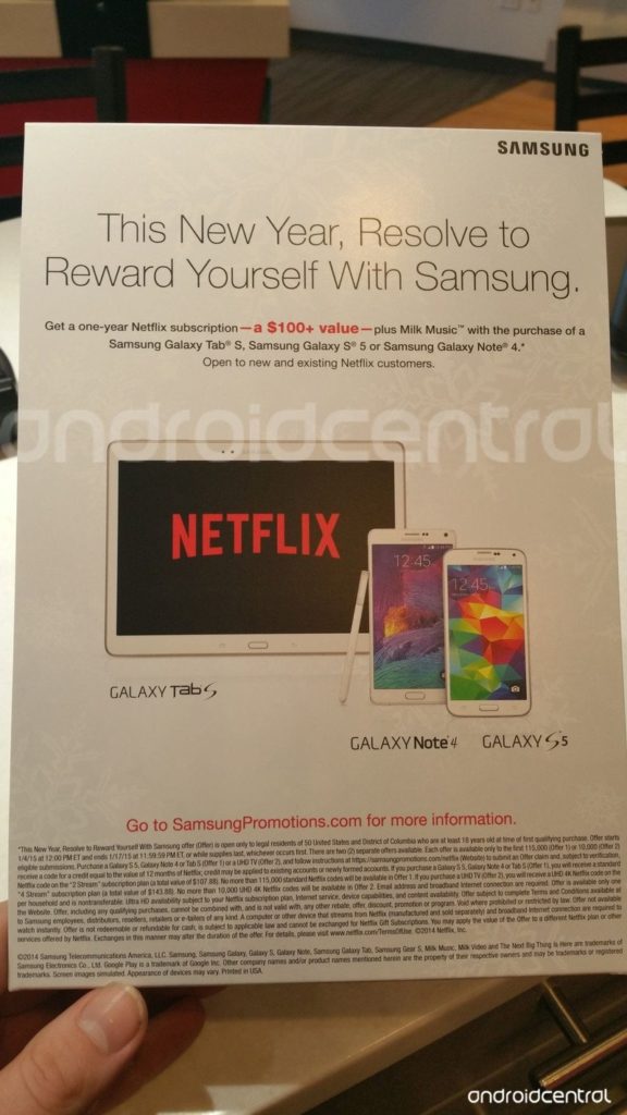 Samsung Netflix-Promotion
