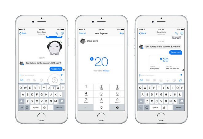 Facebook Messenger - Geld-Transfers