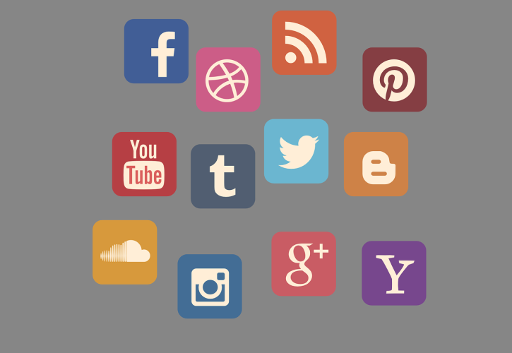 Set verschiedener Social Media Icons Set verschiedener Social Media Icons