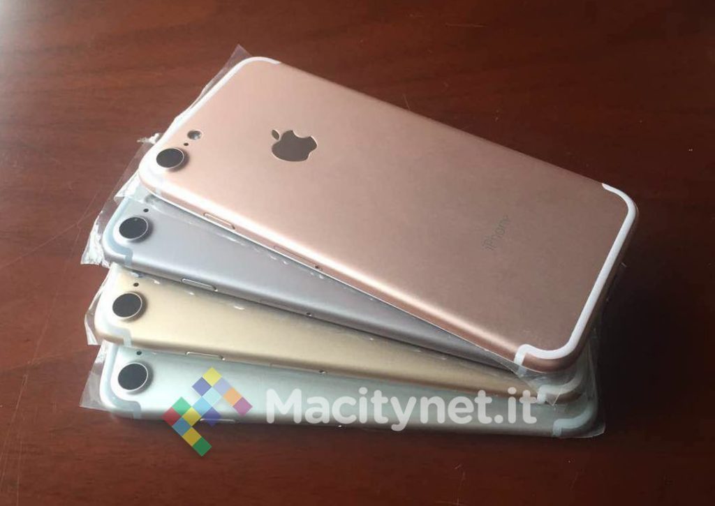 iPhone 7 in verschiedenen Farben, Bild: Macitynet