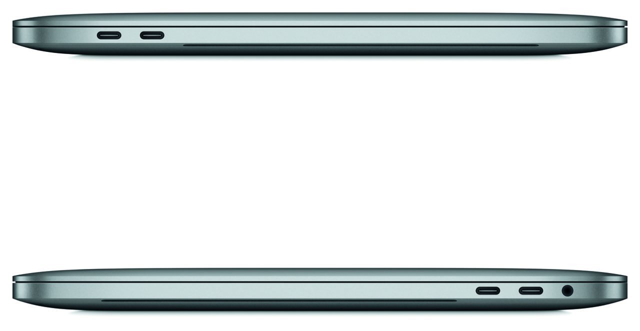 MacBook Pro 2016 (Seitenansichten, 4 USB-C-Anschlüsse) - Apple
