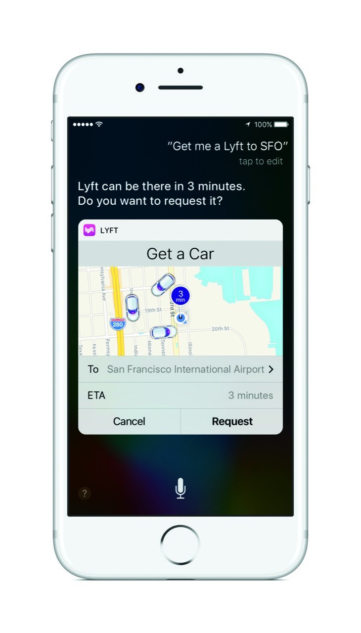 iOS Siri Standort Mietwagen (iPhone 7) - Apple