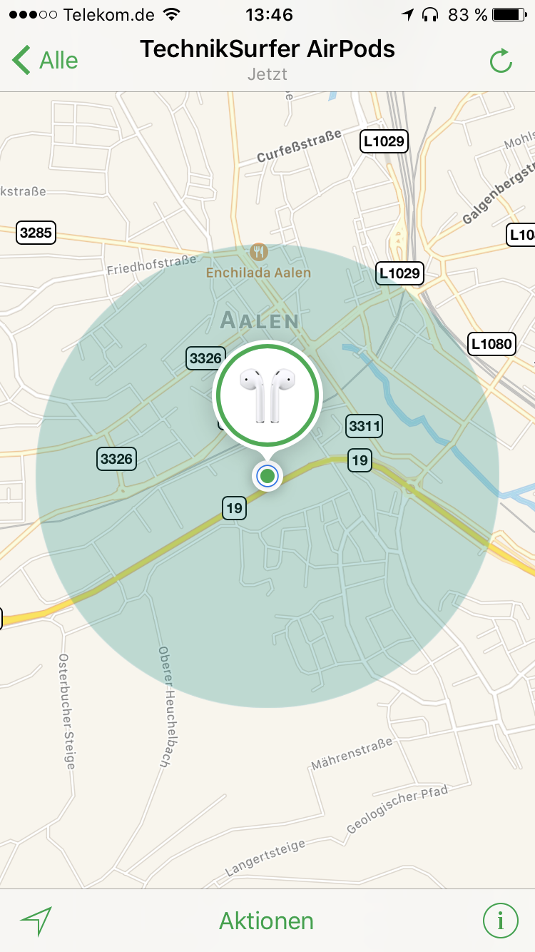 AirPods suchen / Screenshot - TechnikSurfer