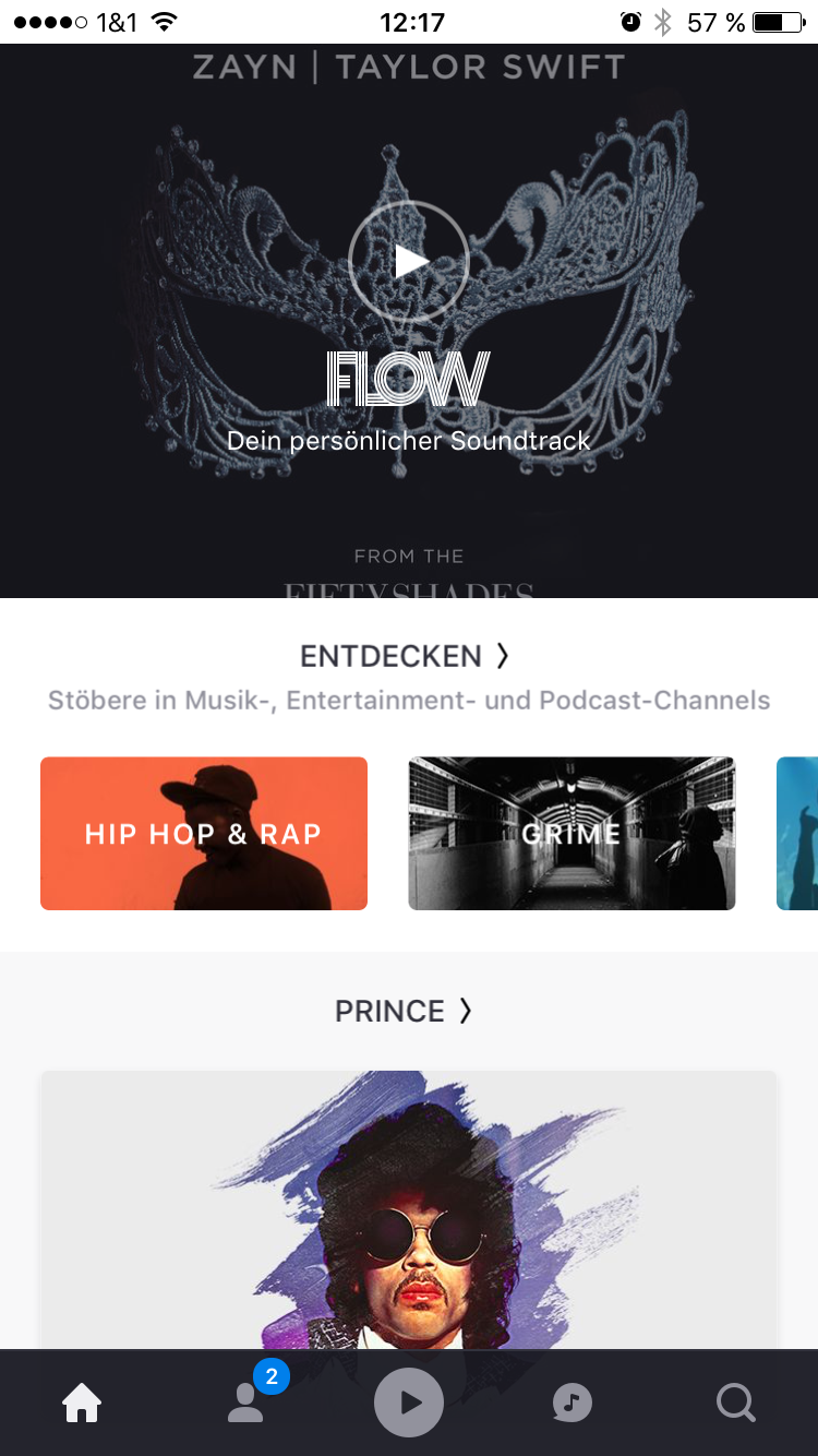 Deezer App (Entdecken) - Screenshot