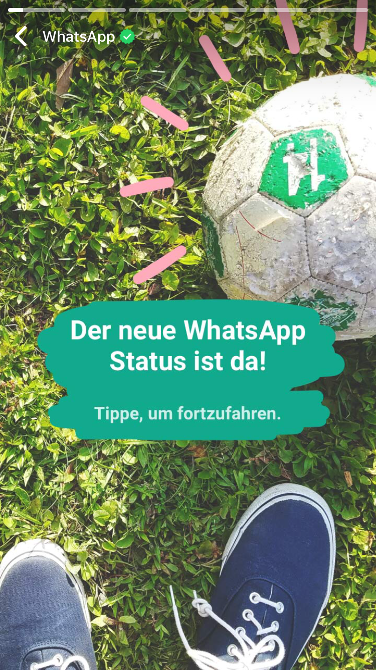 WhatsApp Status (Beispiel) - Screenshot