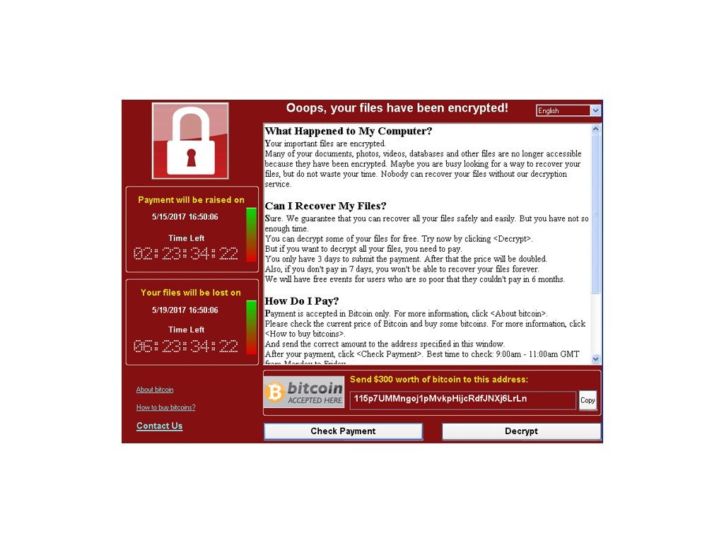 WannaCry - Screenshot - Microsoft