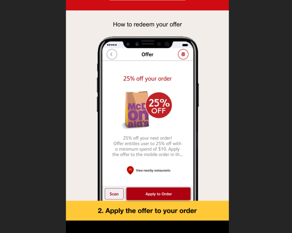 iPhone 8 im McDonald's Newsletter, Bild: Screenshot