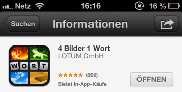 "Bietet In-App-Käufe" Kennzeichnung im iOS-App-Store "Bietet In-App-Käufe" Kennzeichnung im iOS-App-Store