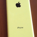 Gelbe Rückseite des iPhone 5C