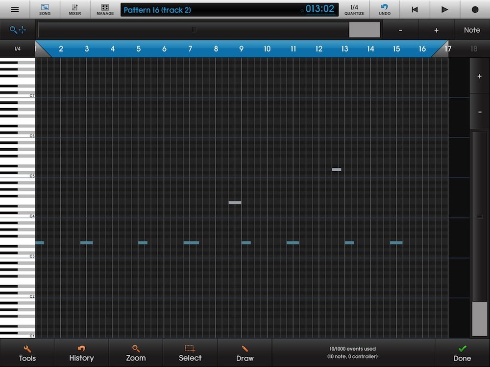 NanoStudio: Pianorolle NanoStudio: Pianorolle