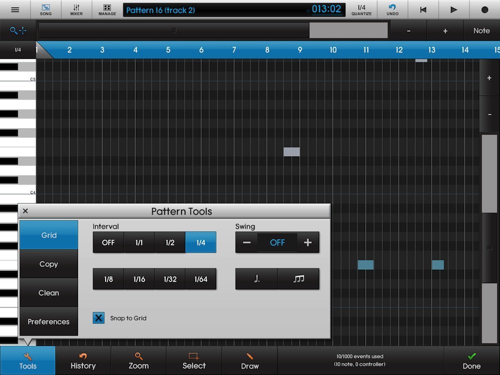 NanoStudio: MIDI-Bearbeitung NanoStudio: MIDI-Bearbeitung