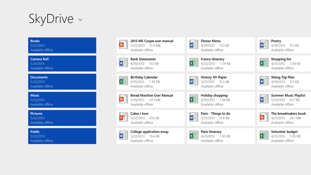Windows 8.1 SkyDrive Windows 8.1 SkyDrive