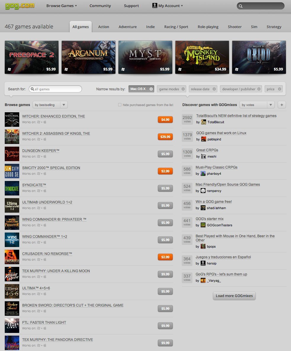 GOG: Sim City 2000, Syndicate und mehr für Mac OS X