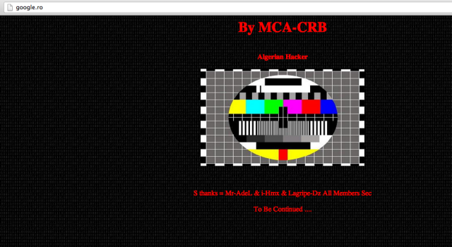 Google.ro gehackt – Screenshot von TechCrunch Google.ro gehackt – Screenshot von TechCrunch