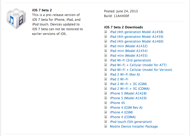 iOS 7 Beta 2 auch für iPad iOS 7 Beta 2 auch für iPad