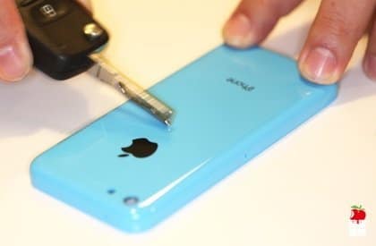 iPhone 5C: Rückseite mit Stift zerkratzt, Foto: Apple Daily iPhone 5C: Rückseite mit Stift zerkratzt, Foto: Apple Daily