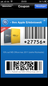 mStore Passbook-Coupon