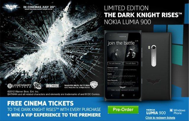Nokia Lumia 900 Limited Edition The Dark Knight Rises Nokia Lumia 900 Limited Edition The Dark Knight Rises