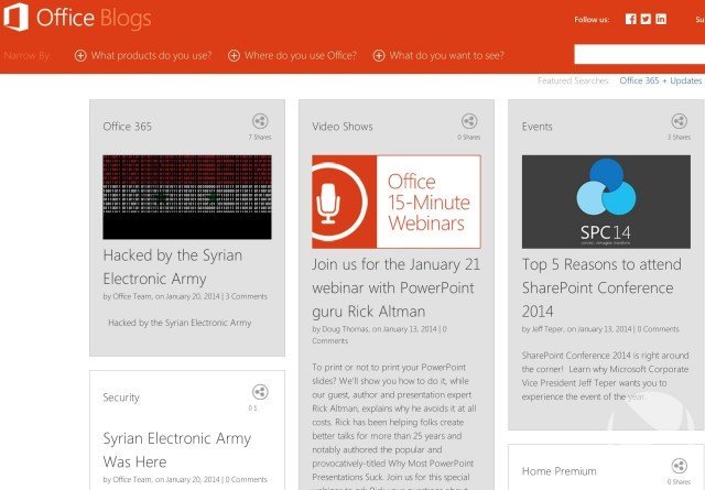 Screenshot Microsoft Office-Blog Screenshot Microsoft Office-Blog