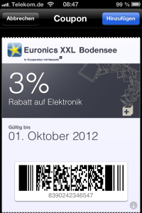 Passbook-Gutschein Euronics