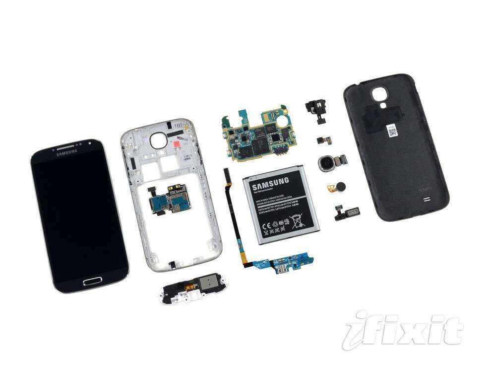Samsung Galaxy S4 auseinander gebaut, Foto: iFixit Samsung Galaxy S4 auseinander gebaut, Foto: iFixit