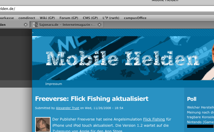 Screenshot Mobile-Helden: CSS Hintergrund klickbar Screenshot Mobile-Helden: CSS Hintergrund klickbar