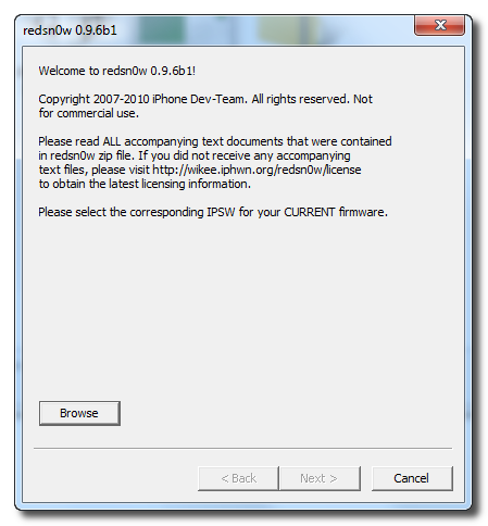 redsn0w 0.9.6b1 redsn0w 0.9.6b1