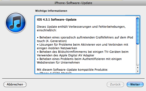 iOS 4.3.1 iOS 4.3.1