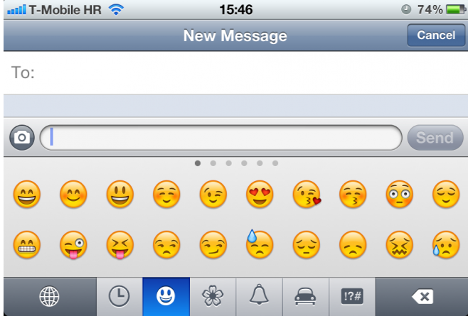 Emoji-Tastatur iOS 5 Emoji-Tastatur iOS 5