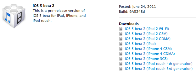 iOS 5 Beta 2 iOS 5 Beta 2