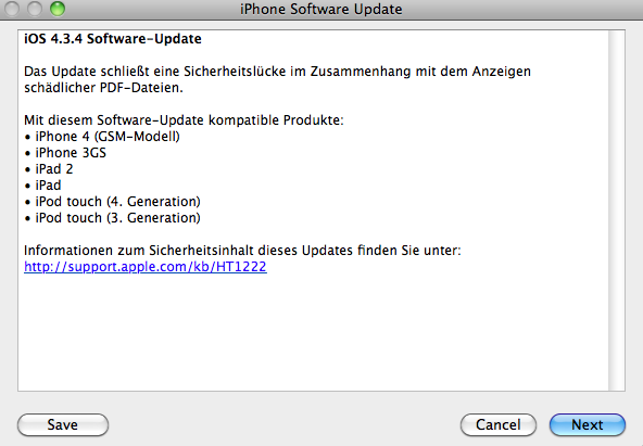 iOS 4.3.4 iOS 4.3.4