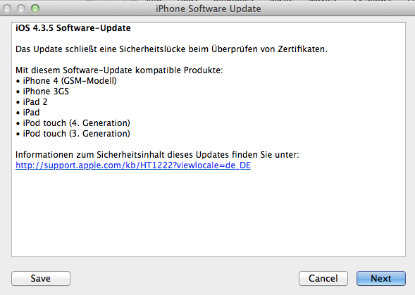 iOS 4.3.5 iOS 4.3.5