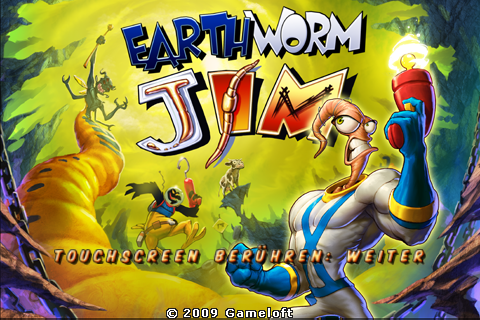 Earthworm Jim – Startbildschirm iPhone Earthworm Jim – Startbildschirm iPhone