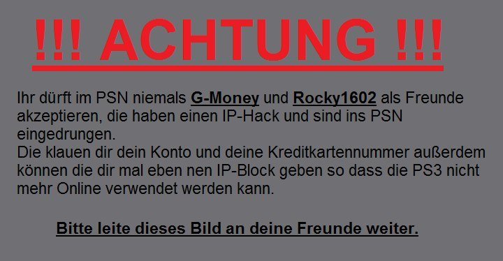 PSN-Hack Kettenbrief PSN-Hack Kettenbrief