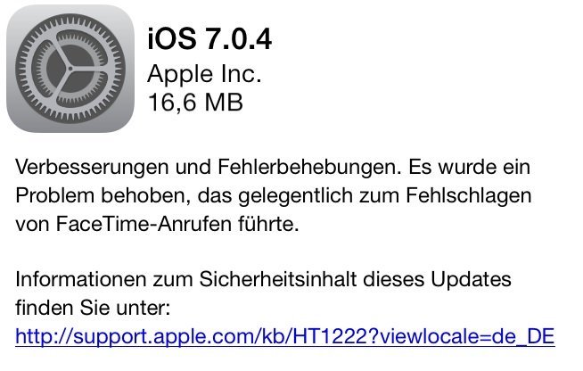 iOS 7.0.4 iOS 7.0.4