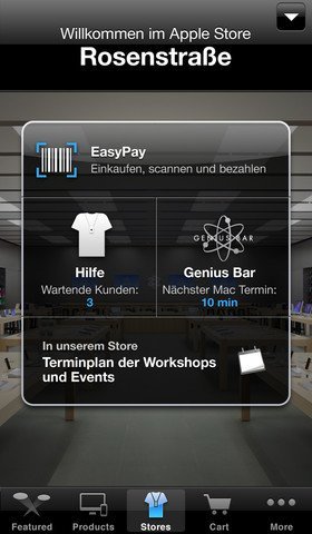 Apple-Store-App EasyPay-Funktion Apple-Store-App EasyPay-Funktion